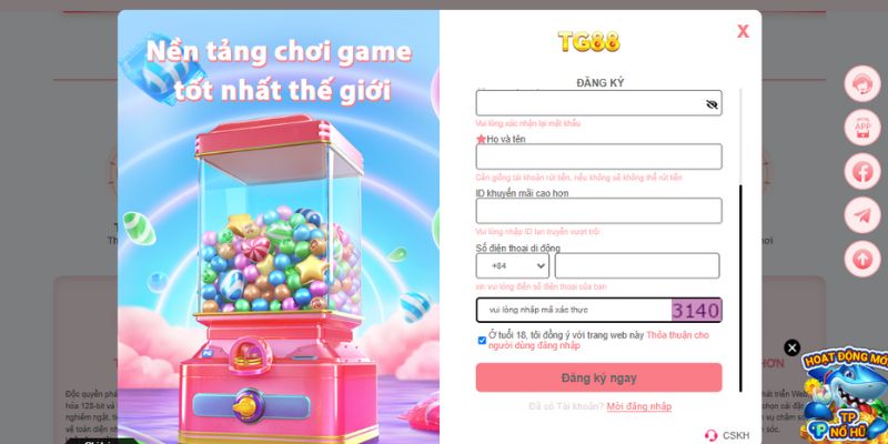 Chỉ với vài thao tác đơn giản để tham gia game